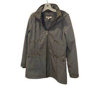donna karan DKNY gray zip up anorak jacket S